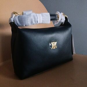 NWT KASSANDRE PARIS black cow Leather Hobo Shoulder  Bag